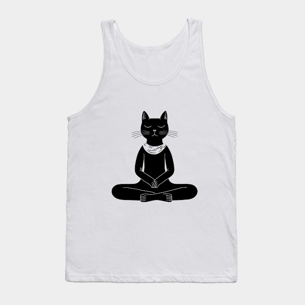 Yoga Cat Tank Top by aphian